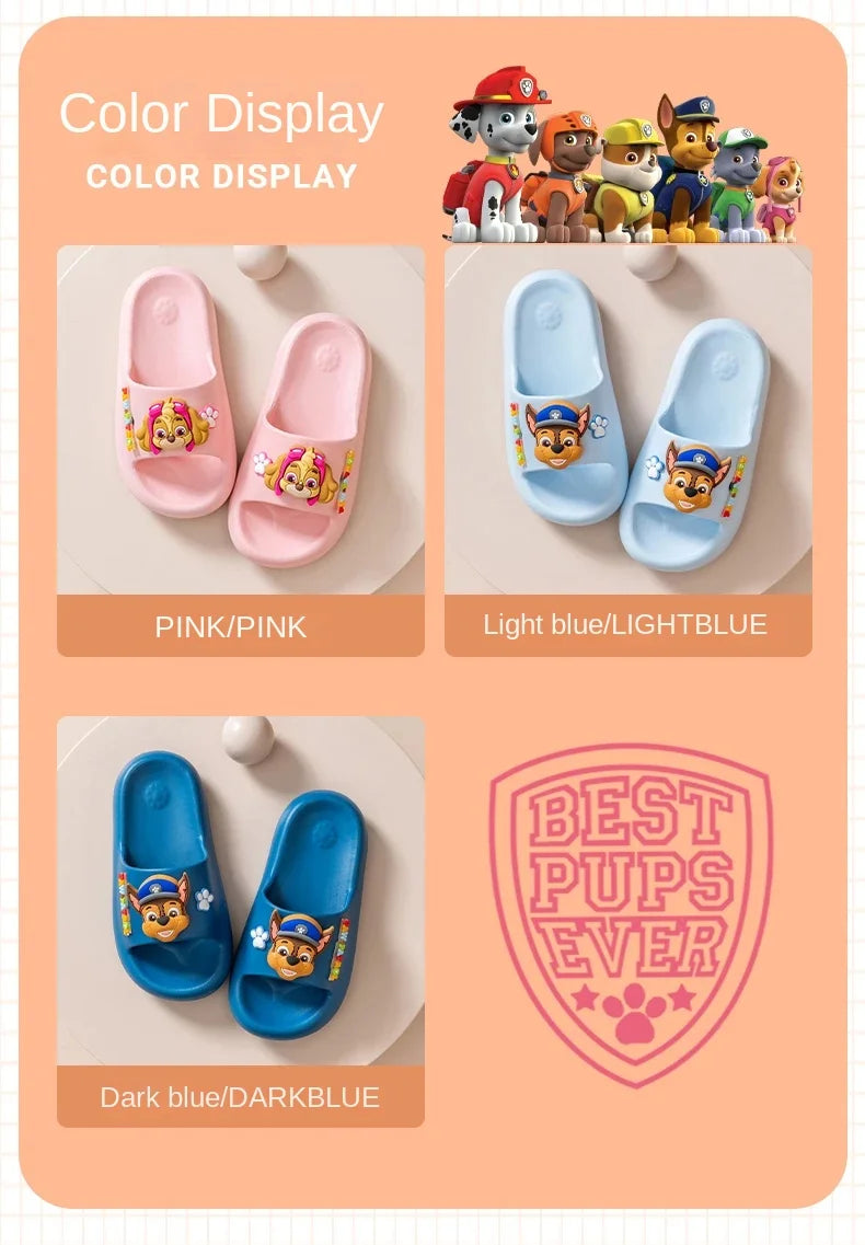 PAW PATROKids' Cartoon Dog Hole Shoes Baby Indoor and Outdoor Sandals Boys Girls Home Heel Wrap Non-Slip Wear-Resistant Slippers