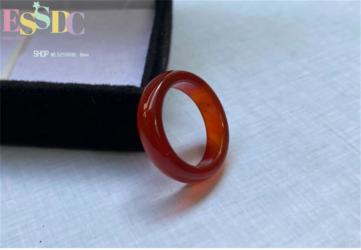 Hot Sale Natural stone rings jewelry a diversity of stones Six kinds of models Unisex Circle Natural Stone Finger Rings charms