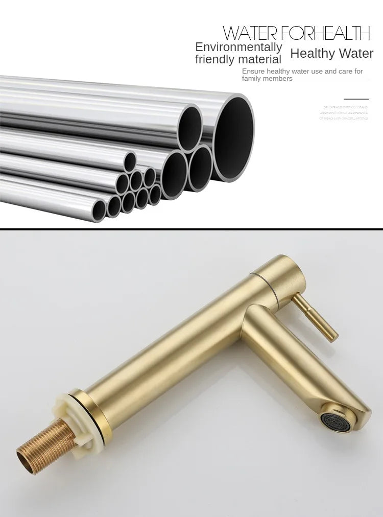 Bathroom Basin Faucet 1/2Inch 304 Stainless Steel Single Cold Water Tap Gold Black Sink Faucet Replacement Bathroom Accessories