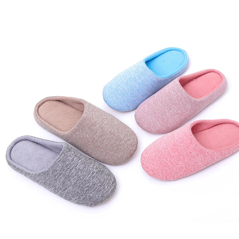 Winter Home Women Soft Fur Slippers Warm Soft Indoor Flat Slides Nonslip Cotton Couples Autumn Shoes Bedroom Slience Flats