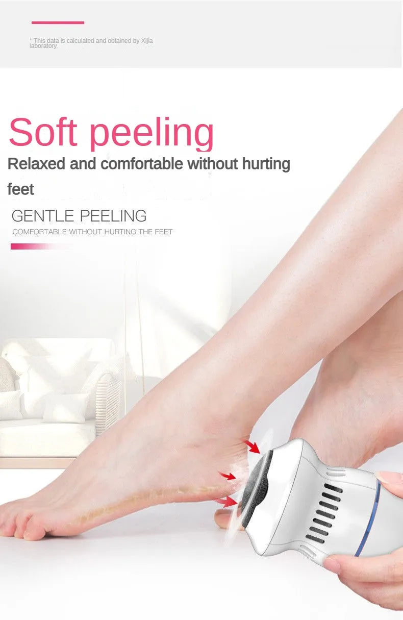Electric Foot Grinder with Automatic Vacuum USB Rechargeable Two-speed Adjustment and 6 Grinding Heads Callus Dead Skin Removal
