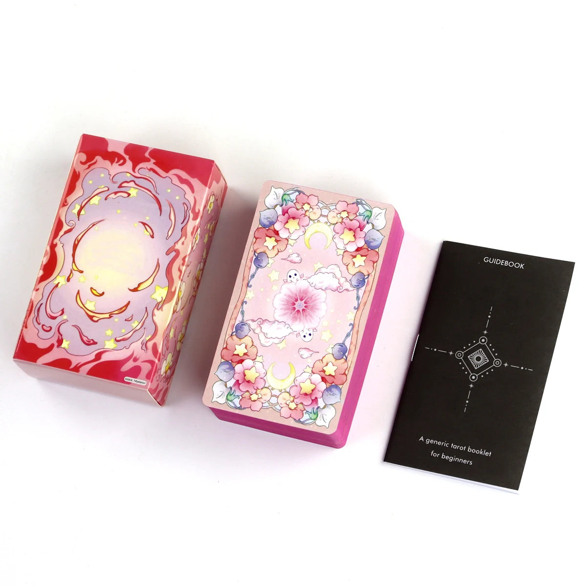 Spray Color Orchid Valley Tarot Deck Divination Party Desktop Toy Entertainment Leisure 18+ Tarot Cards With Guidebook