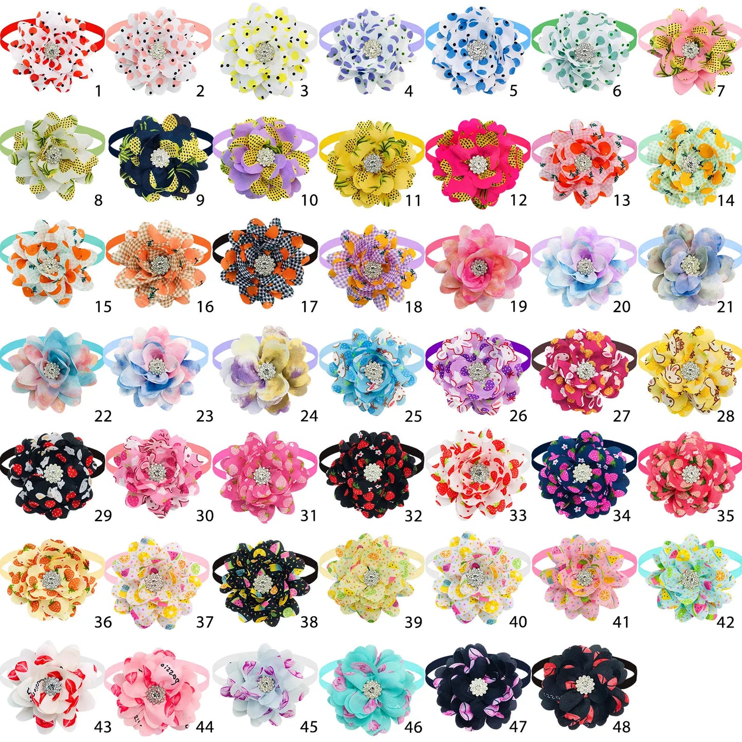 10PCS Pet Dog Cat Bowties Adjustable Fashion Flower Collar Dog Bow Tie Personalised Small and Medium Sized Dog Accessories