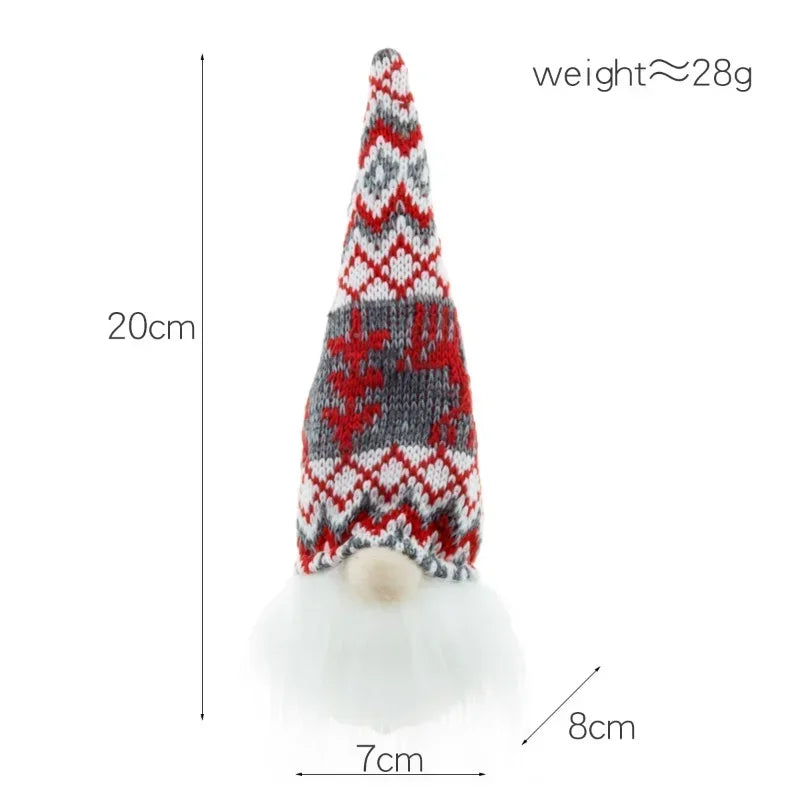 2024 New Christmas Decorations Night Light Forest Old Man with Light Gnome Doll Pendant Luminous Christmas Tree Pendant