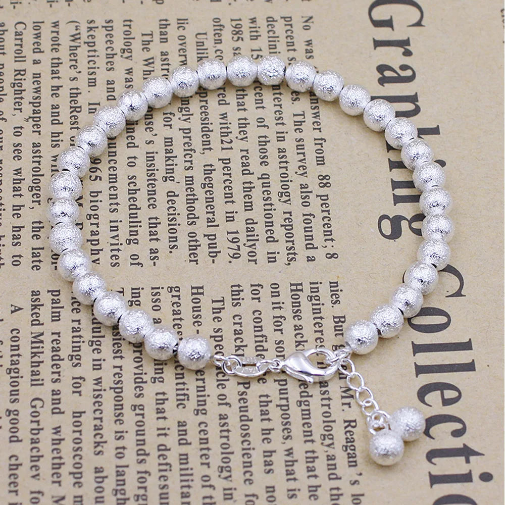 New High quality 925 Sterling Silver 5MM Women Men chain Male Twisted Rope Bracelets Fashion Silver Jewelry