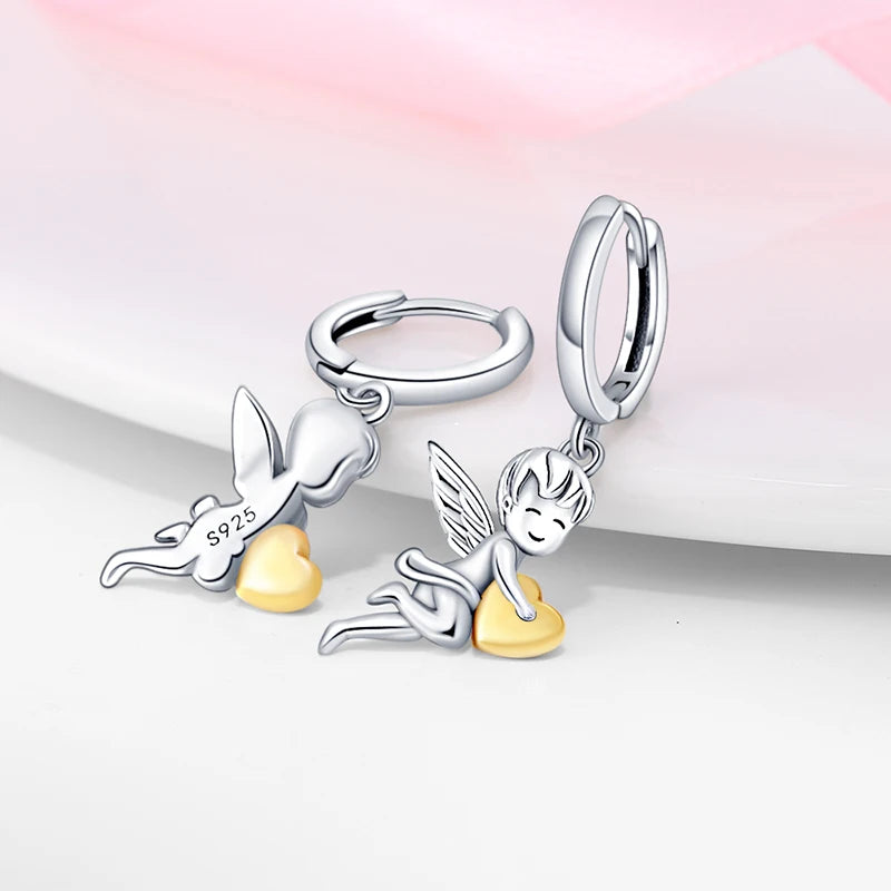 Hot Style S925 Sterling Silver Earrings Love Heart Theme Series Women Hoop Earrings Holiday Wedding Fine Girls Jewelry Gifts