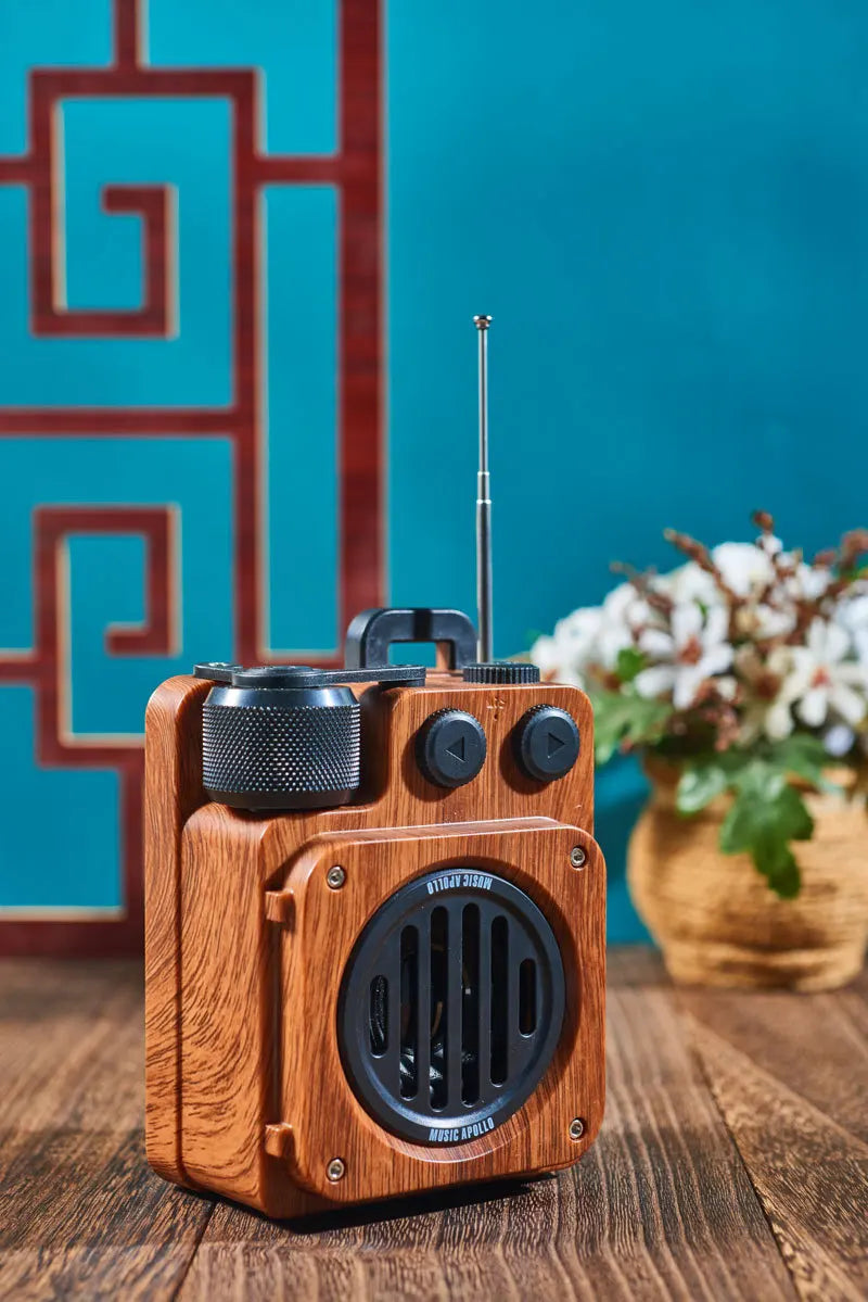 American retro mini  FM radio wireless bluetooth speaker portable subwoofer outdoor  small steel gun creative caixa de som