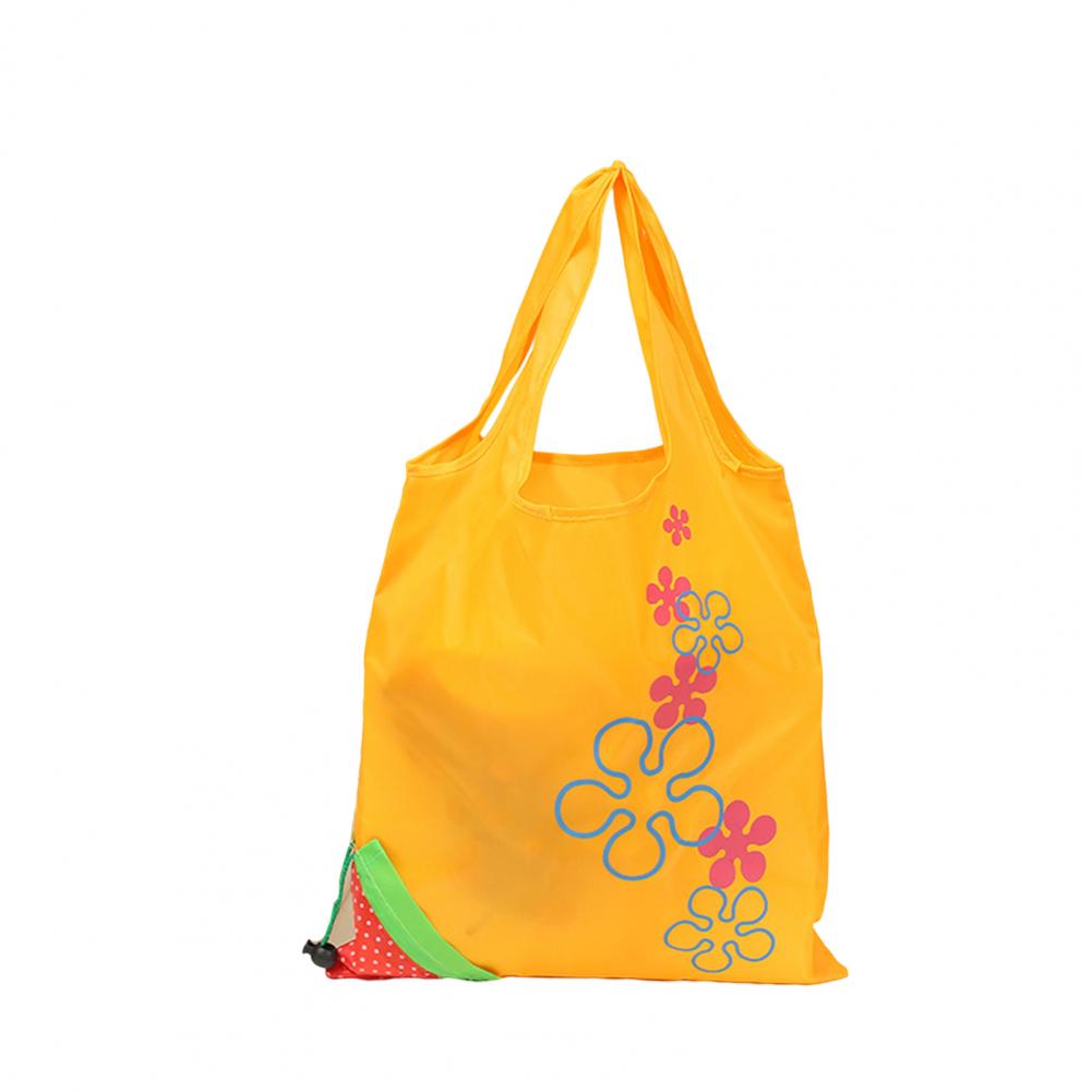 Strawberry Grocery Bag 10L Storage Bag Foldable Large Capacity Reusable Eco-friendly with Handle Item Storage Oxford Cloth Colla