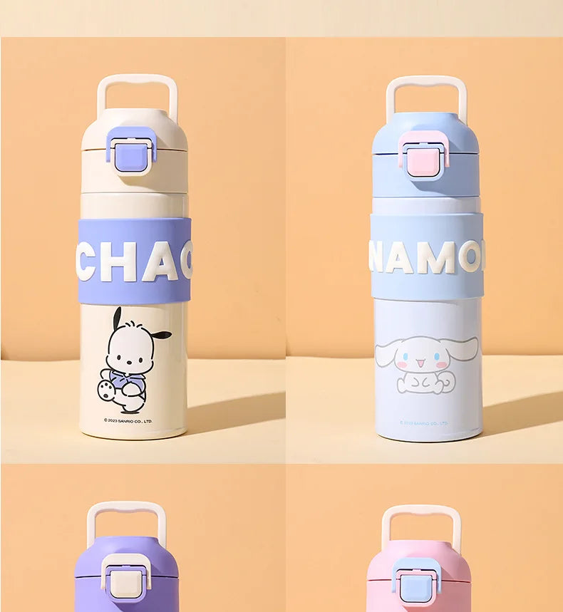 Sanrio Thermos Mug Kuromi My Melody Cartoon 316 Stainless Steel Portable Water Cup Travel Water Bottle Kawaii Cups Kids Gift