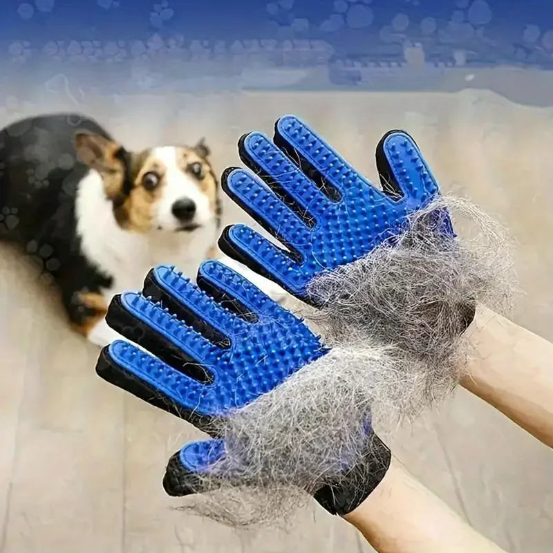 Pet Glove Cat Grooming Glove Cat Hair Deshedding Brush Gloves Dog Comb for Cats Bath Hair Remover Clean Massage Brush for Animal