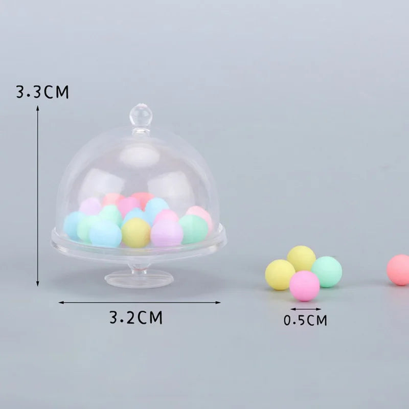 New Mini 1/2 Miniature Dollhouse Food Sweet Dessert Cake Stand for blyth barbies ob11 bjd Doll Toy