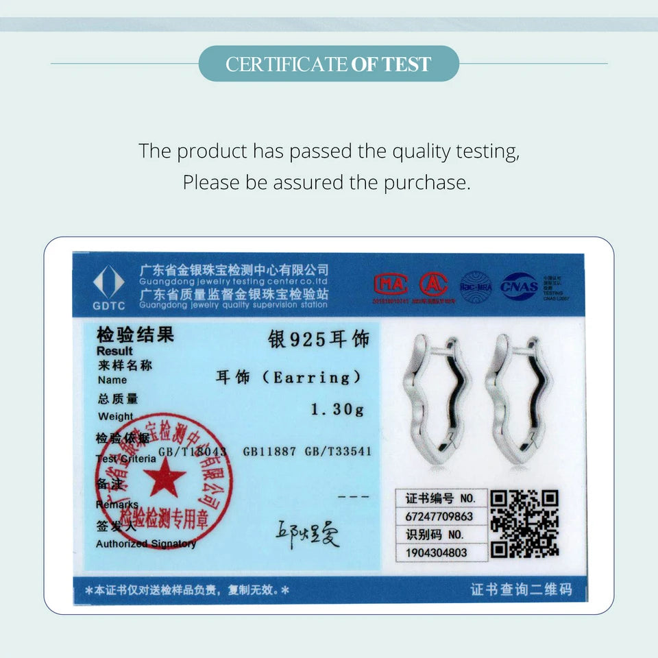 BAMOER 925 Sterling Silver Dainty Wave Huggie Hoop Earrings Hypoallergenic Ear Buckles for Women Jewelry Gift SCE1761