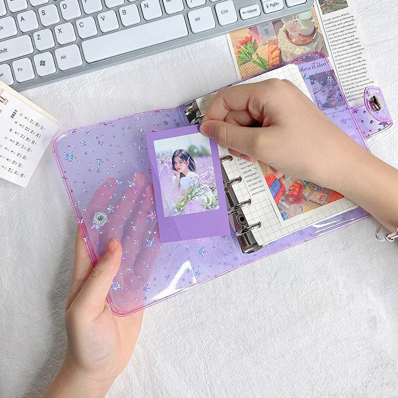 A7 Notebook 6-hole PVC Notebook Cover Loose-leaf Account Book Case Replacement Shell Journal Binder Mini Notebook Planner