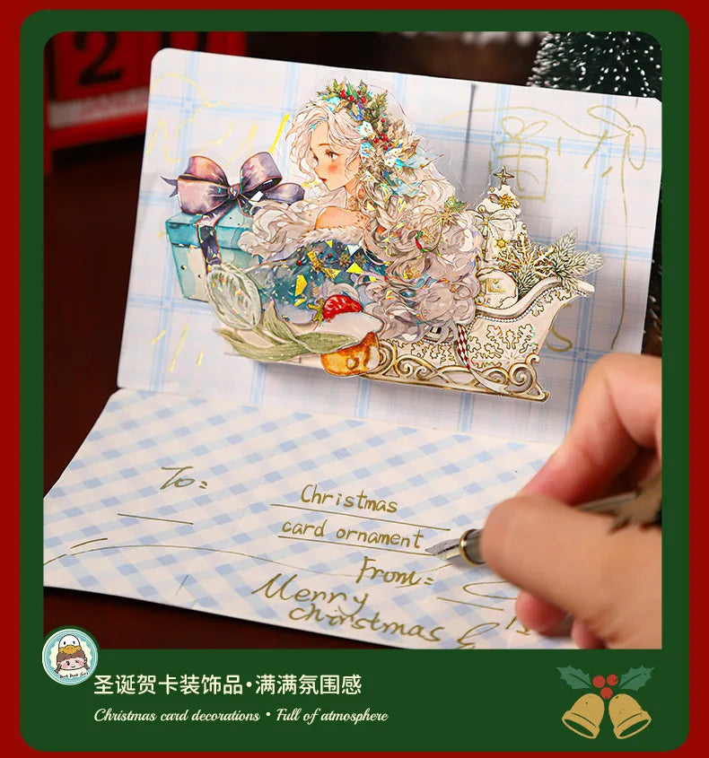 Mr. Paper, 6 Styles, 15pcs/bag, Christmas Themed Series Elf Princess Girl Sticker Decoration Scrapbook, Phone Case, Notebook