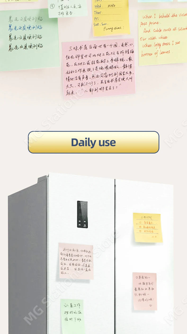 M&G Posted It Sticky Note Pads Colorfull Notepad Posits bookmark Memo pad Index Tabs Page Marker School Stationery Office Supply