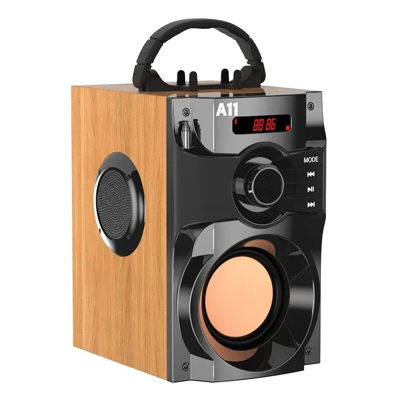 Portable Subwoofer Wireless Bluetooth Speaker Outdoor Hi-Fi Surround Bass Remote Control FM Radio Support Microphone Karaoke