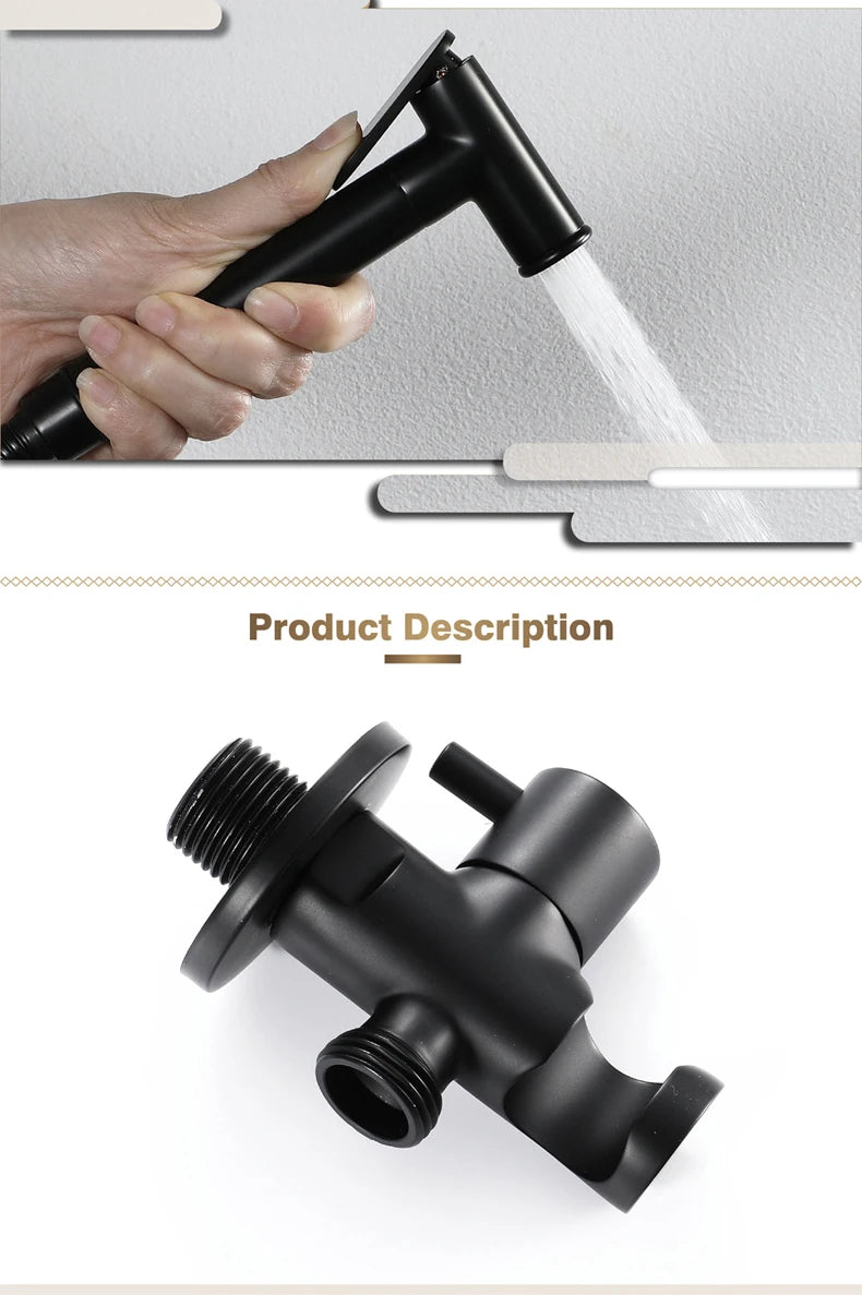 Brass Handheld Toilet bidet sprayer set Accessories Black Bidet Faucet for Bathroom sprayer shower head self cleaning White