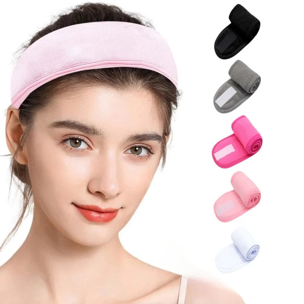 Wide Hairband Yoga SPA Adjustable Make Up Headband Bath Face Washing Facial Adjustable Headband Beauty Skin Facial Care Tools