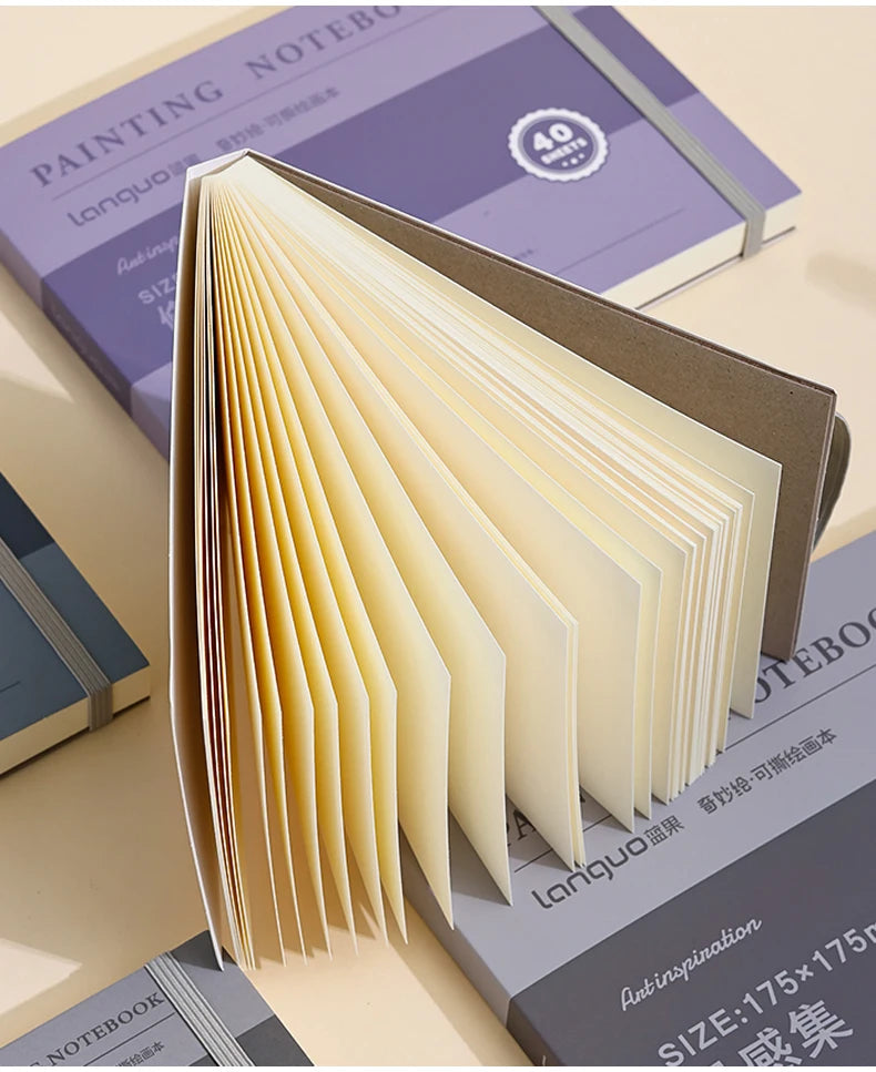 Creative Tearable Blank Painting Notebook Artist Thick Drawing Sketching Book for School Student Art Stationery Supplies
