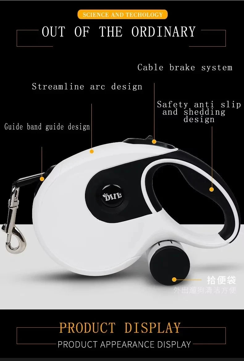8M Premium Durable Dog Leash Automatic Retractable Dog Leash Large Dog Lead Extending Walking Leads Traction Rope Belt Pet Leash