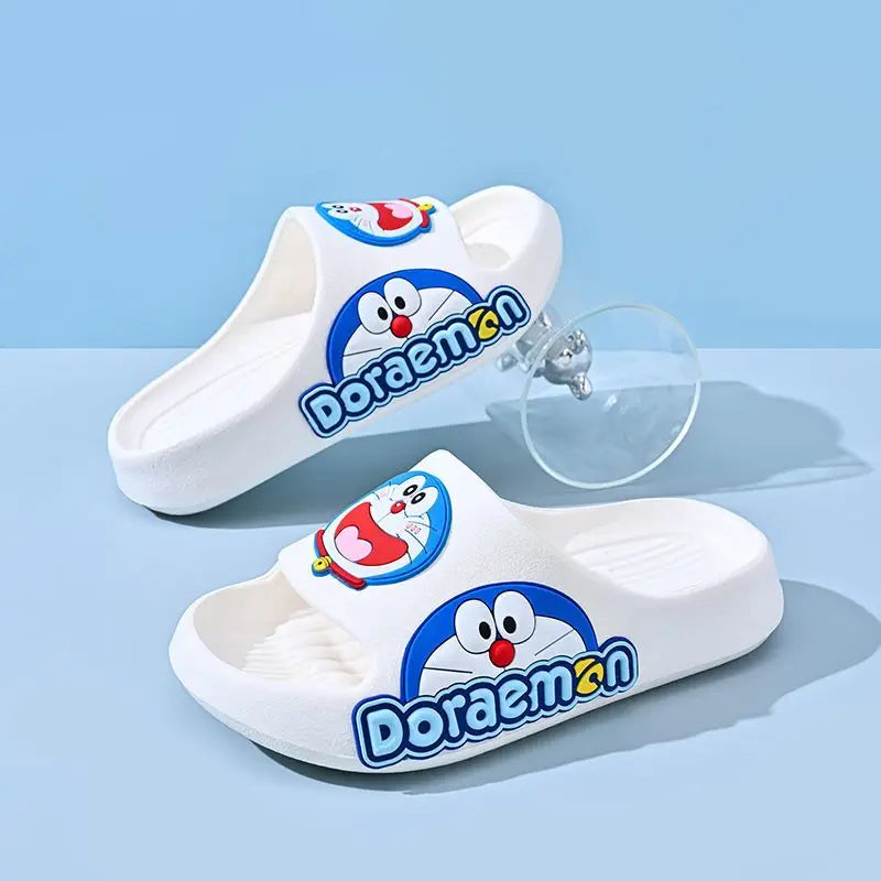 Kawaii sandals cartoon peripheral Doraemon anime cute blue fat soft-soled outer wear non-slip children's slippers gift wholesale