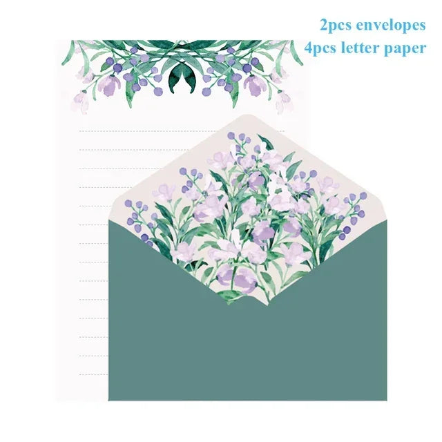 Kawaii Envelopes Letter Paper Set Flower Envelope Wedding Greeting Card Invitation Cards Cover Korean Stationery Office Supplies