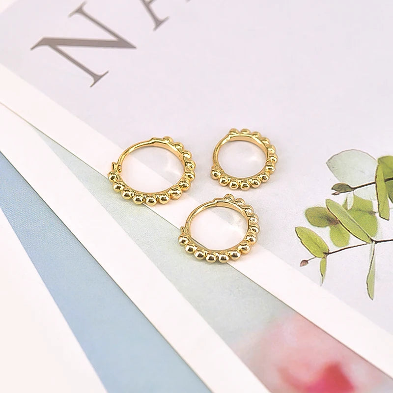 925 Sterling Silver Needle Metal Sea Shell Pendant Hoop Earrings Ball Round Moon Dangle Earrings for Women Party Fashion Jewelry