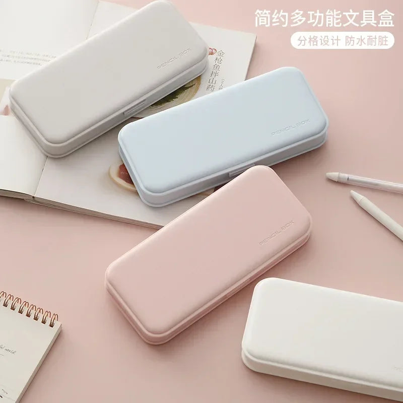 Pencil case Cute and creative minimalist stationery storage box student pencil case storage and organization gel pens stationery