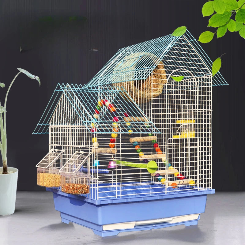 Stand Feeder Bird Cages Accessories Backpack Garden House Bird Cages Decoration Portable Gabbia Pappagallo Bird Supplies RR50BN