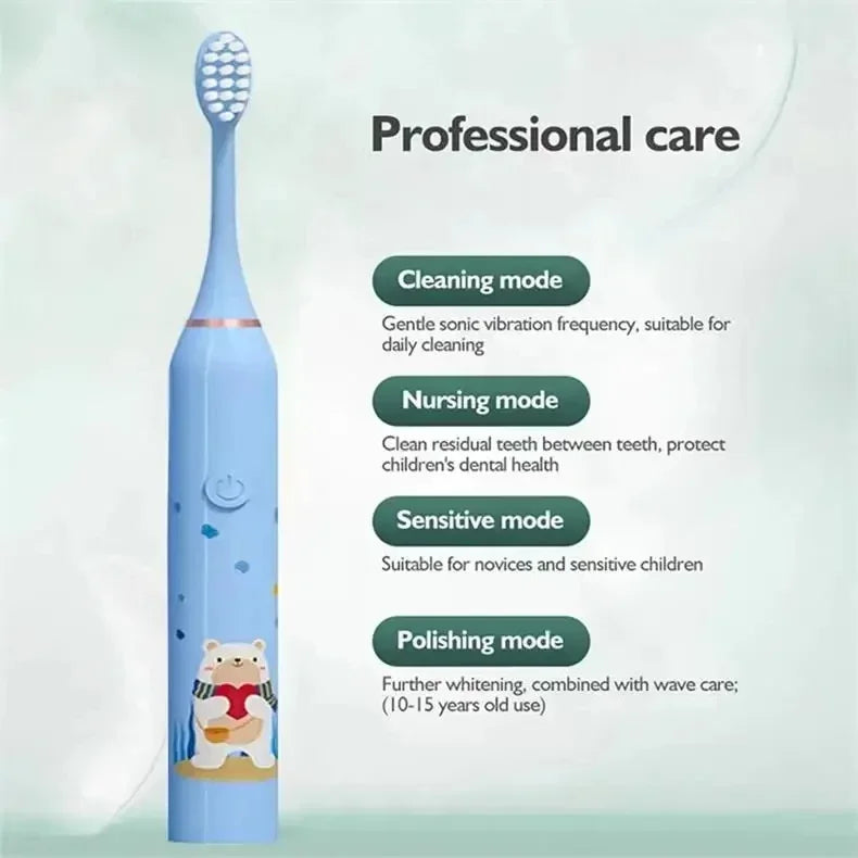 New Child Sonic Electric Toothbrush Electric Usb Cartoon Toothbrush for Kids Replace Toothbrush Kids Electric Toothbrush