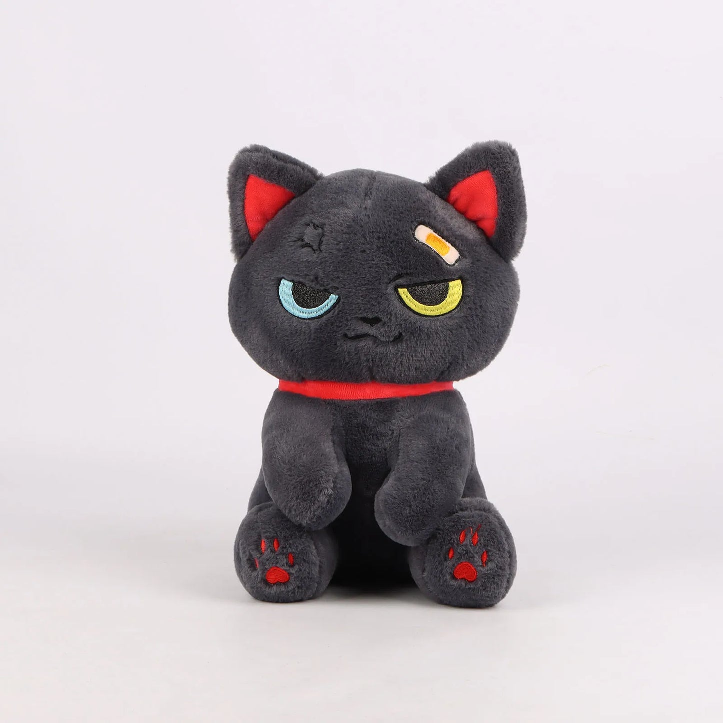 2Size Reborn Cat Plush Toys Stuffed Dark Series Gothic Lolita Cat Stuffed Animals Doll Halloween Plush Kids Toy Gifts Home Decor