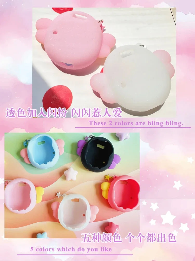 Tamagotchi Uni Electronic Pet Silicone Protective Cover Angel And Devil Cute Soft Cover Anti Drop Single Item Pendant Kid Gifts