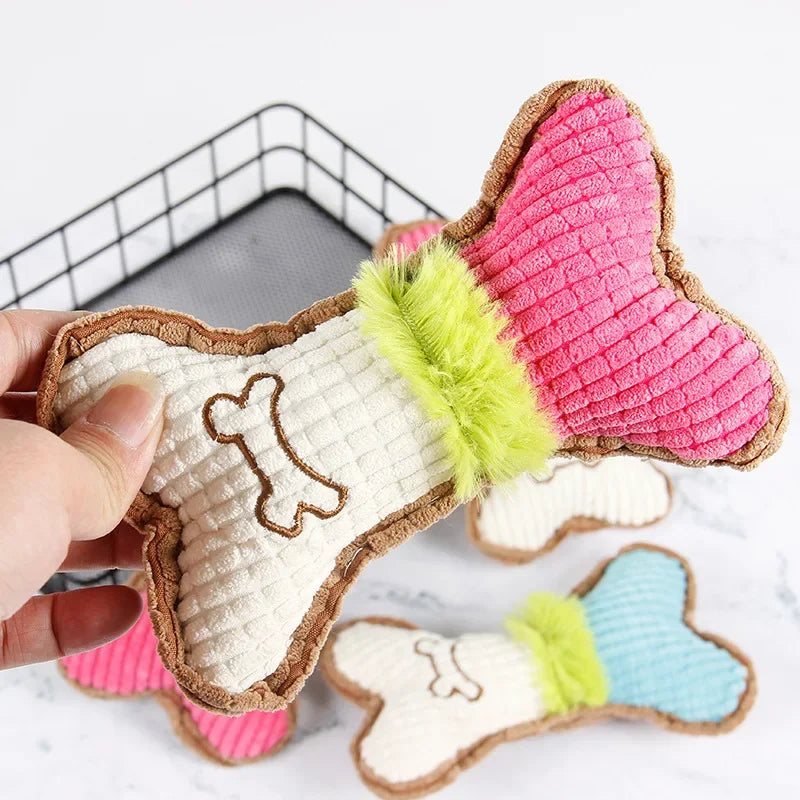 Dog Squeaky Toys, Plush Dogs Chew Toy for Small Medium Breed Puppy Teething Chewing Aggressive Interactive Birthday Gifts
