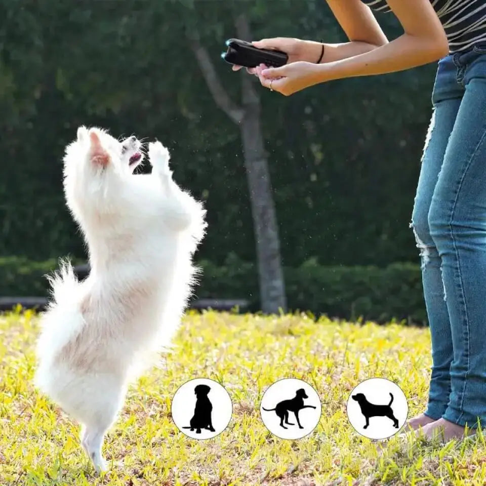 Ultrasonic Dog Repeller Handheld Barking Stop Luminous Ultrasonic Dog Driver Sonic Dog Bark Deterrent Device Anti Bark Dog Silen