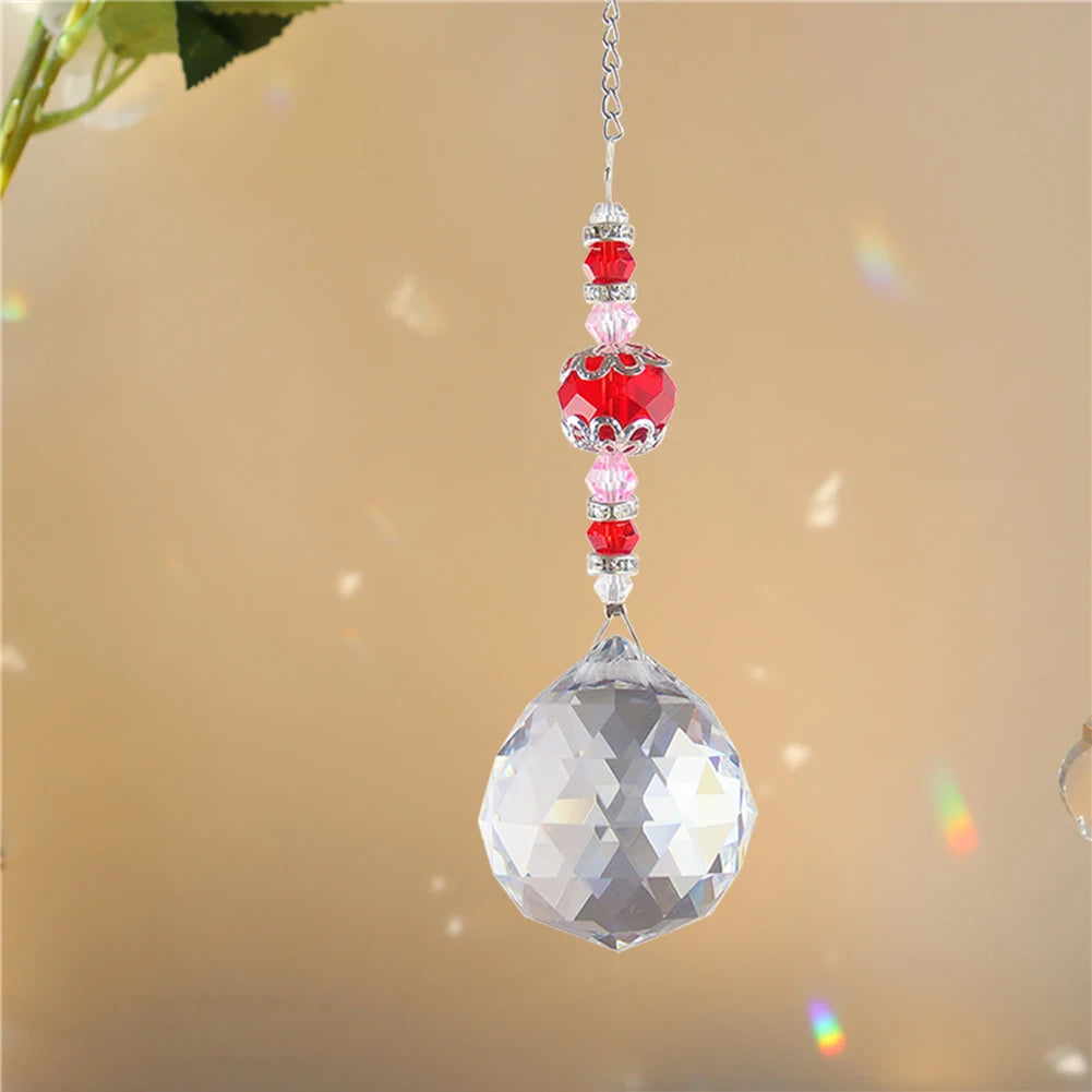 Transparent Ball Crystal Light Collection Pendant Durable Hangable Crystal Reflective Jewelry Window Accessories for Living Room