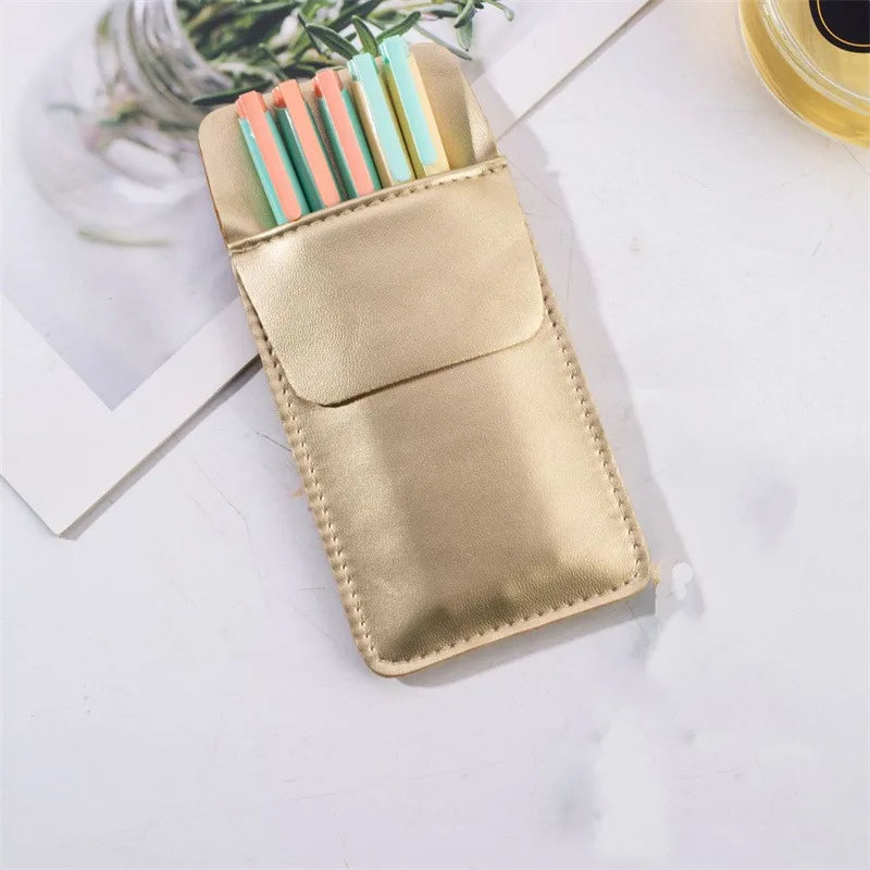 PU Leather Pencil Bags for Clothes Pocket Doctor Nurse Staff Leak-proof Pen Pouch Hospital Business Pen Holder Supplies