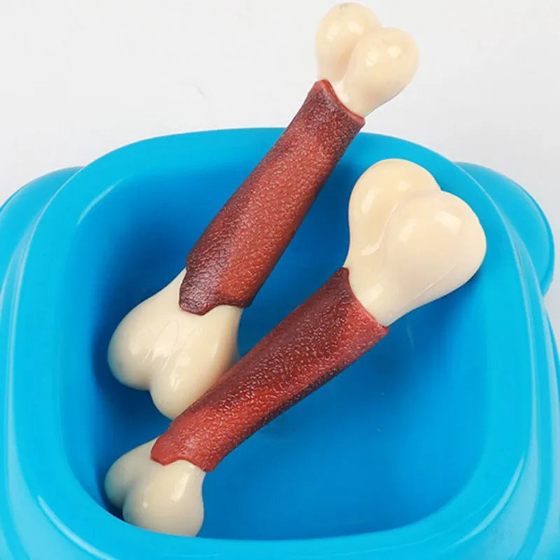 Bone Shape Puppy Dogs Toy Beef Flavor Nearly Pet Toys For Small Medium Large Dogs Bite Resistant Pet Chew Dental Cleaning Toy