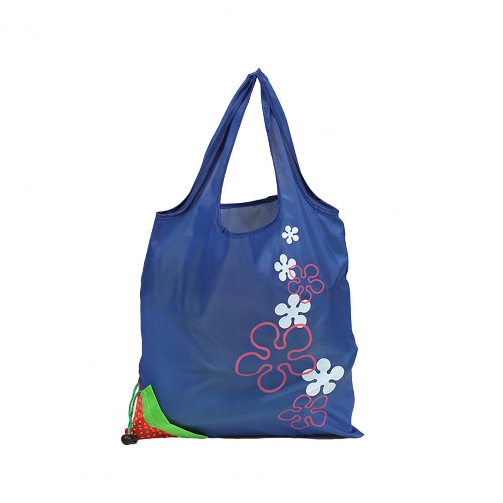 Strawberry Grocery Bag 10L Storage Bag Foldable Large Capacity Reusable Eco-friendly with Handle Item Storage Oxford Cloth Colla