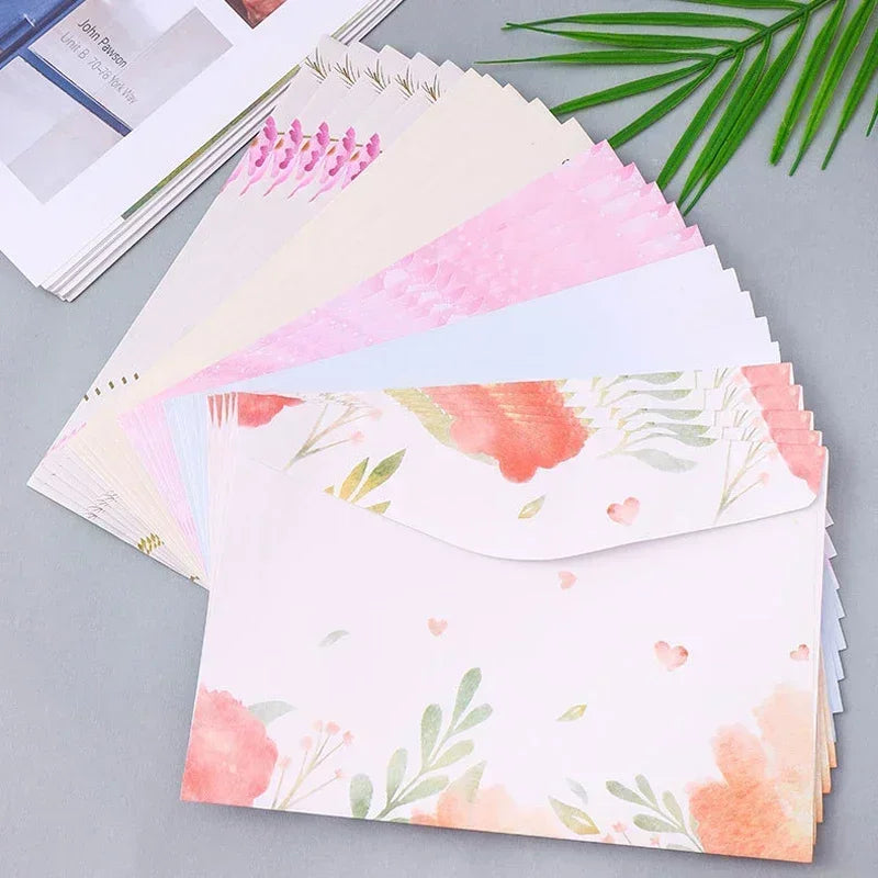 5pcs Large Envelopes for Letter Pads Kawaii Wedding Party Invitation Card Postcards Cover Tickets Photos Cash Envelope Gift Wrap