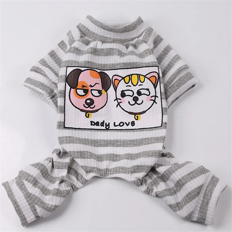 Dog Pajamas Pet Clothes for Small Dogs Cat Overall Suit Dog Puppy Jumpsuit for Dogs Chihuahua Sleepingwear Pet Clothing Coat