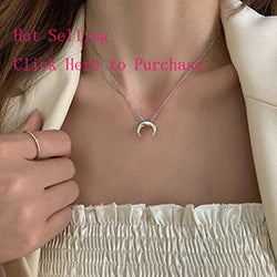 VENTFILLE 925 Sterling Silver French Simple Crystal Pendant Clavicle Chain Necklace Women Light Luxury Party 14k Gold Jewelry