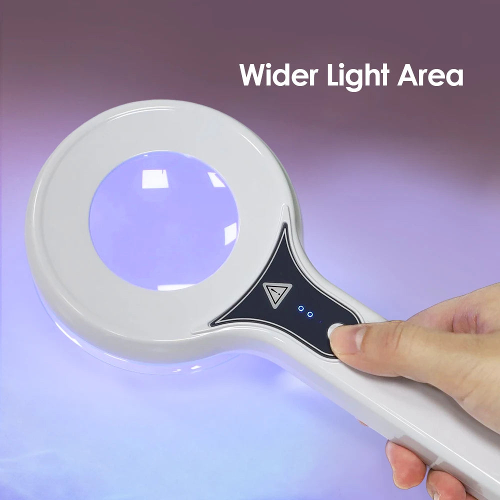 Wood Lamp Portable Skin Analyzer Facial Aesthetic Skin Analyzers Skin Diagnostic Machine Dermatoscope LED Light Skin Detector