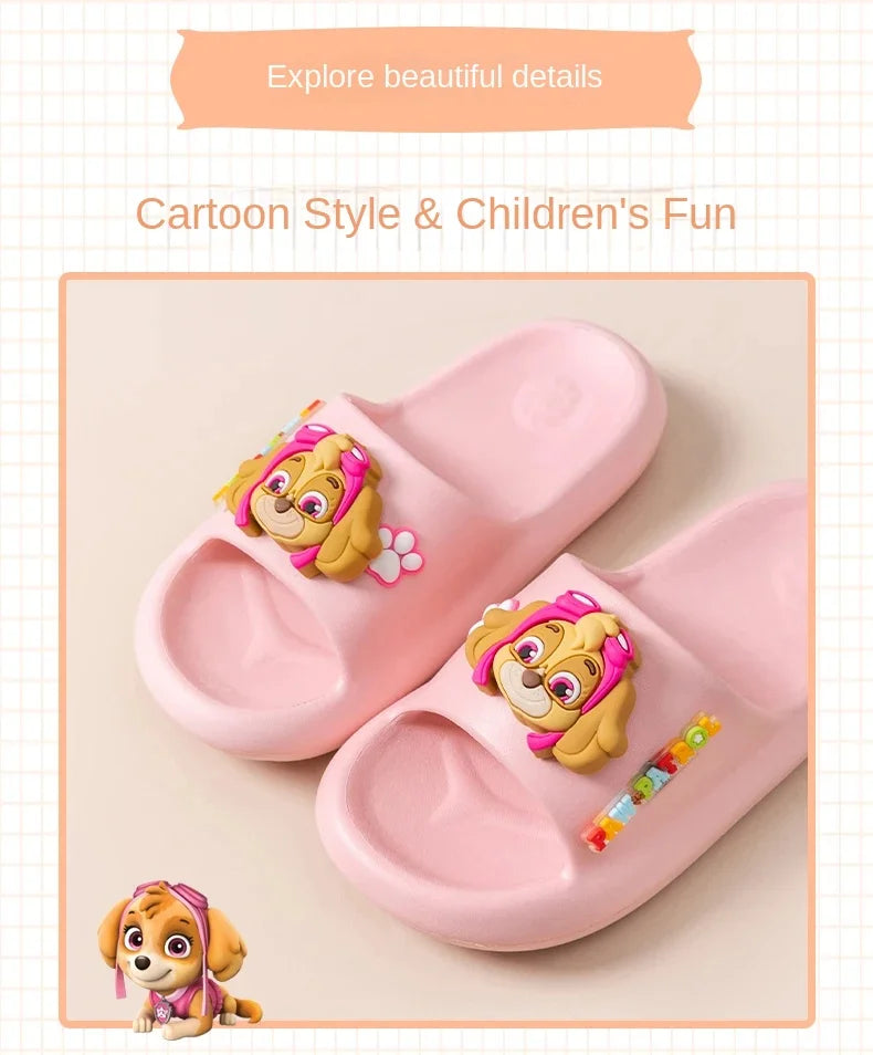 PAW PATROKids' Cartoon Dog Hole Shoes Baby Indoor and Outdoor Sandals Boys Girls Home Heel Wrap Non-Slip Wear-Resistant Slippers