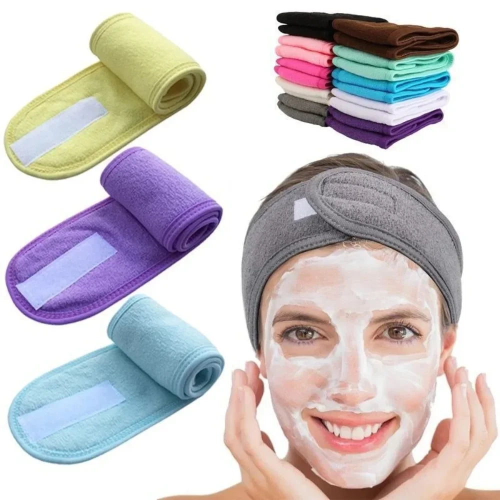 Wide Hairband Yoga SPA Adjustable Make Up Headband Bath Face Washing Facial Adjustable Headband Beauty Skin Facial Care Tools