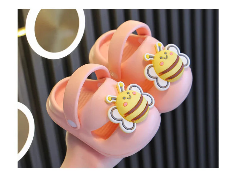 Children Garden Shoes Cute Bee EVA Cartoon Beach Sandals Babies Summer Slippers Soft Kids Indoor Outdoor Slippers Flip Shoes