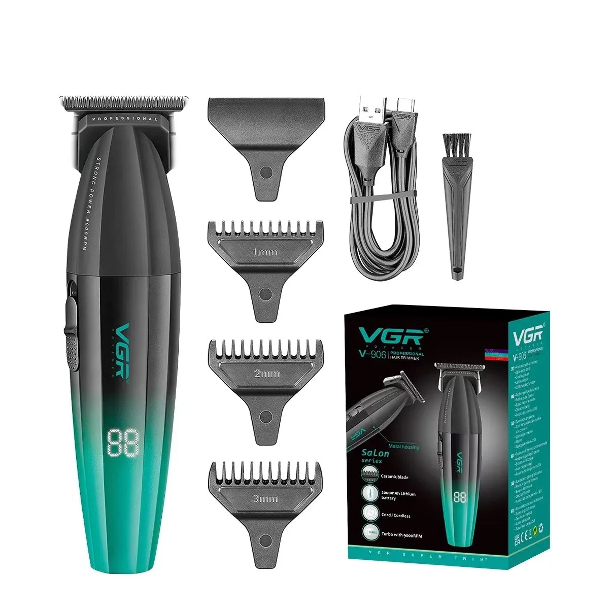 VGR Combo Kit Hair Trimmer Barber Professional Hair Cutting Machine Electric Hair Clipper Beard Haircut Trimer For Men V-640