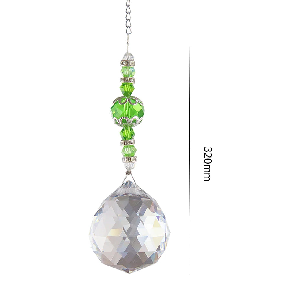 Transparent Ball Crystal Light Collection Pendant Durable Hangable Crystal Reflective Jewelry Window Accessories for Living Room