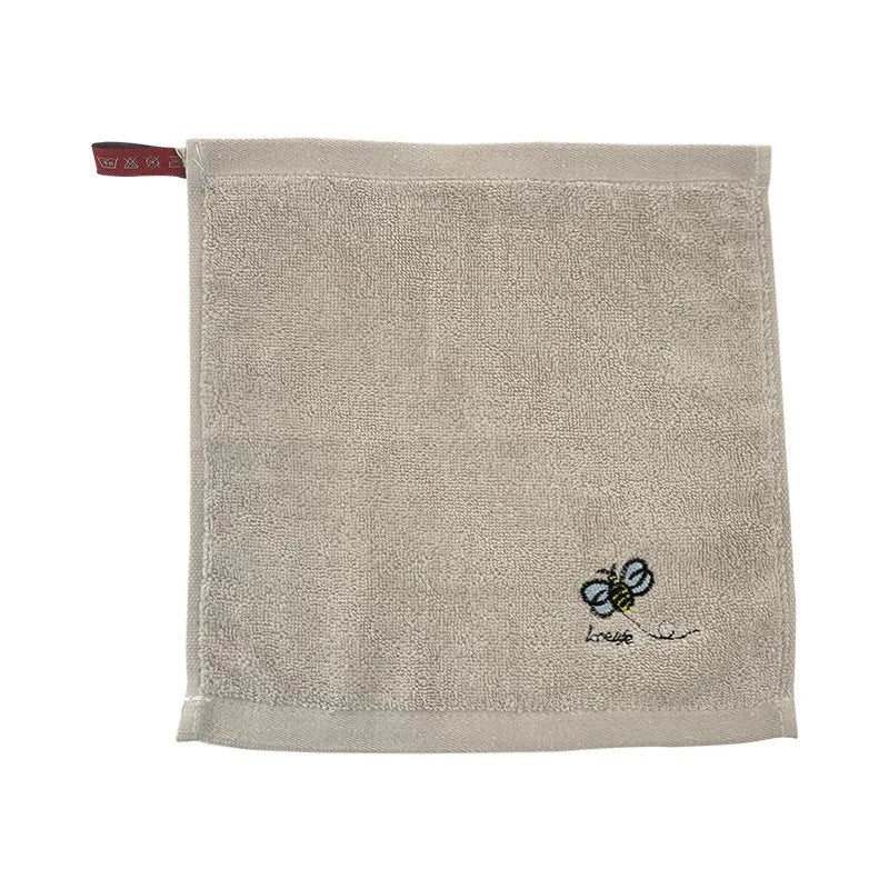 Children's Towel 30 * 30 Embroidered Pure Cotton Small Square Towel for Baby Kindergarten Face Washing Hand Wiping Burp Cloth