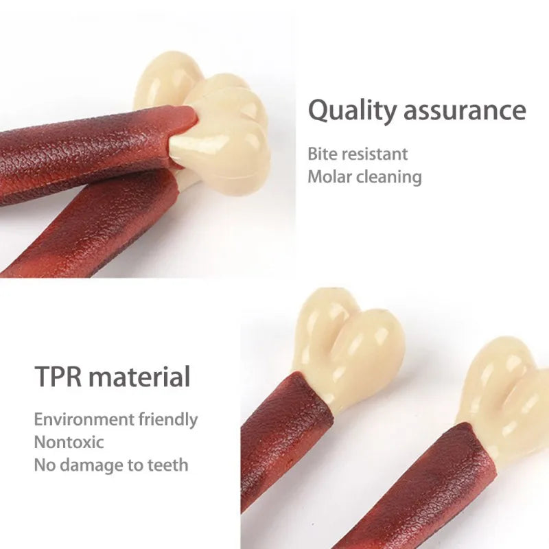 Bone Shape Puppy Dogs Toy Beef Flavor Nearly Pet Toys For Small Medium Large Dogs Bite Resistant Pet Chew Dental Cleaning Toy