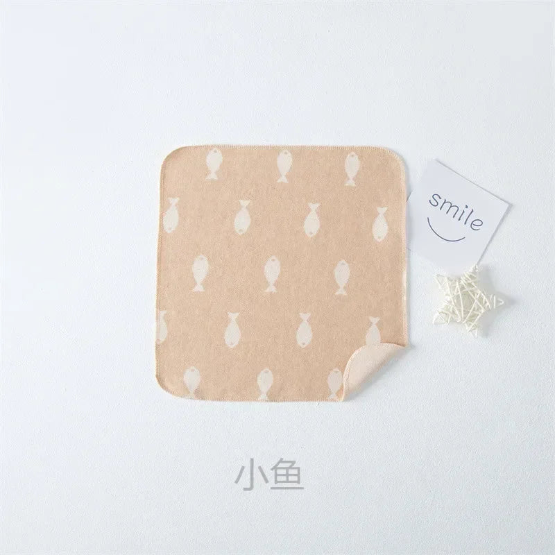 18 * 18cm Colored Cotton Towel, Newborn Saliva Towel Baby Products Baby Pure Cotton Small Towel All Cotton Face Wash Towel